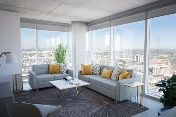 Living Room at The Hensley Apartments, Illinois